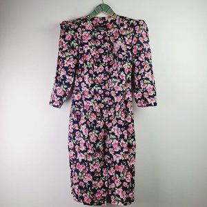 Vintage All that Jazz Floral Cottage Core Bodycon